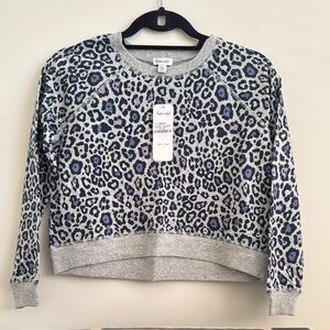 Splendid Leopard Print Crewneck